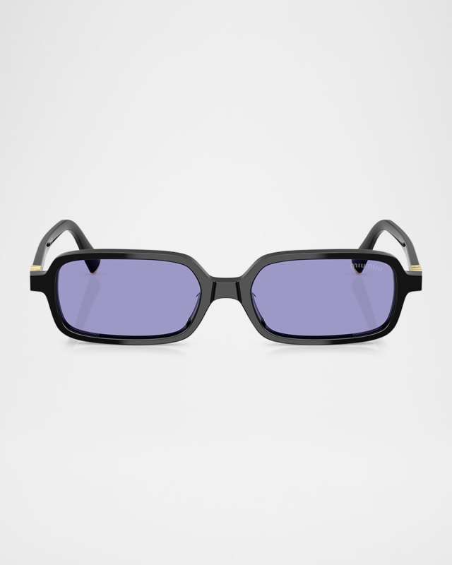 MU 11ZSF Acetate Rectangular Sunglasses